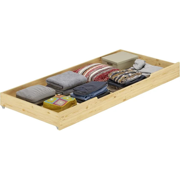 Erst-Holz Bettkasten als Staukasten für unsere Etagenbetten - Kiefer Natur - 90.10-S1