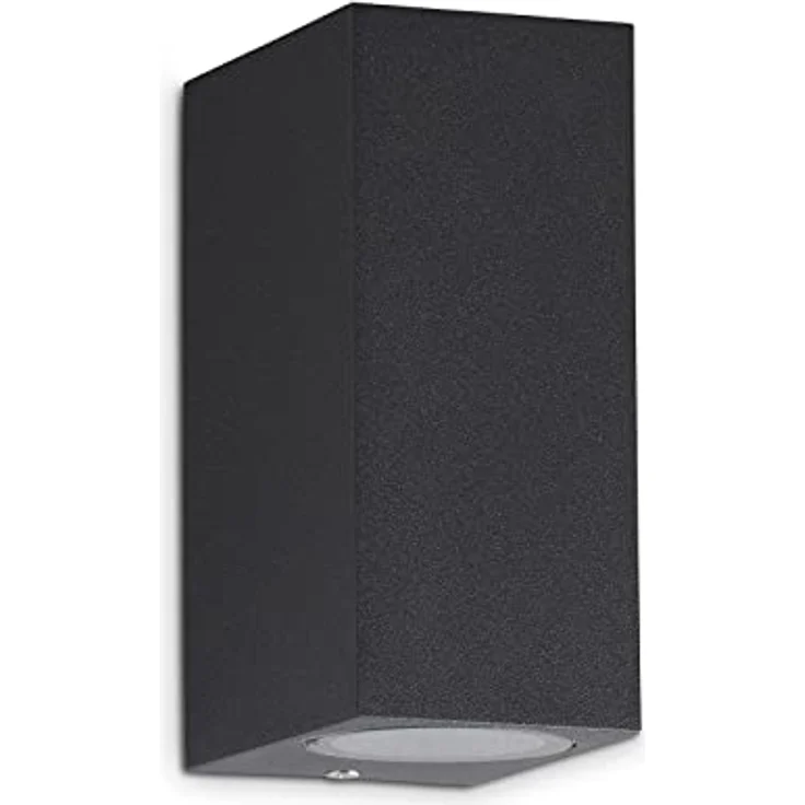 TELEFUNKEN LED Außenlampe IP44, Wandleuchte mit 2x GU10, 4000K Neutralweiß, Anthrazit, 151x67x92 mm – Bild 1