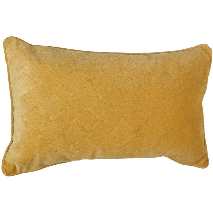 Kissen Uni Abziehbar, Polyester, ocre, 50x30 cm