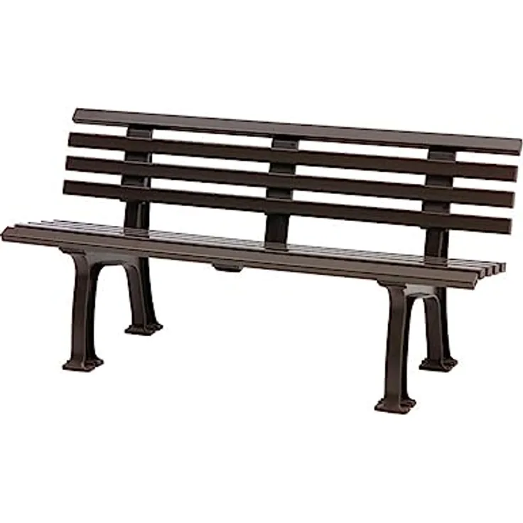 PROREGAL Gartenbank Antigua 3-Sitzer, schokoladenbraun, witterungsbeständig & UV-beständiger Kunststoff, HxBxT 74 x 150 x 54 cm