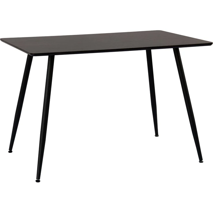 Esstisch Tischplatte mit Holzmaserung Küchentisch Esszimmertisch Speisetisch Tisch Esszimmer Küche 115x75 MDF Metallrahmen Dunkelbraun – Bild 2