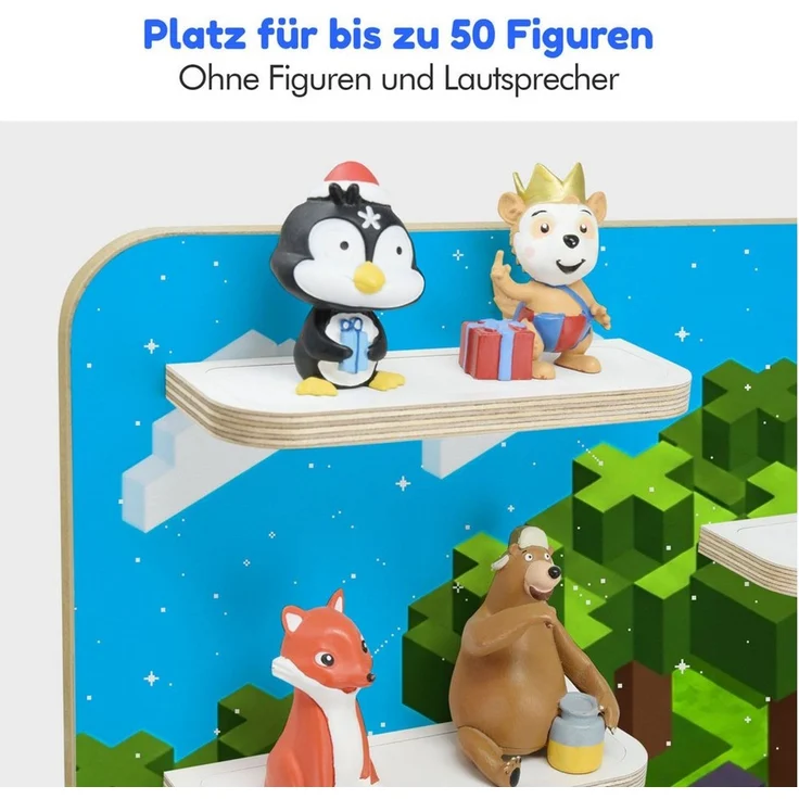 stadtecken Kinderregal groß, geeignet für Toniebox 2 und ca. 50 Tonies, Packung, Perfekte Aufbewahrung im Kinderzimmer – Bild 3