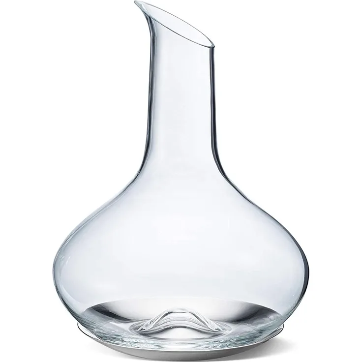 Georg Jensen Wein-Karaffe Sky Glas & Edelstahl Untersetzer