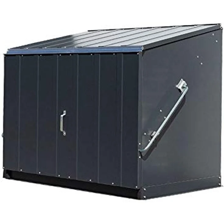 Trimetals Metall Gerätebox Fahrradgarage Stowaway | Anthrazit | 87 x 136 x 112 cm – Bild 1