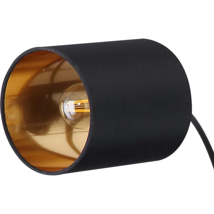 RGB LED Stehlampe, schwarz-gold, Textilschirme schwenkbar, H 204 cm – Bild 8