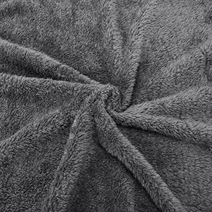 Nobleza Hundedecke Weiche Fleecedecke Waschbare Deck für Haustier Hunde Katzen Welpen Weiche Warme Matte, Grau 160 * 120cm – Bild 3