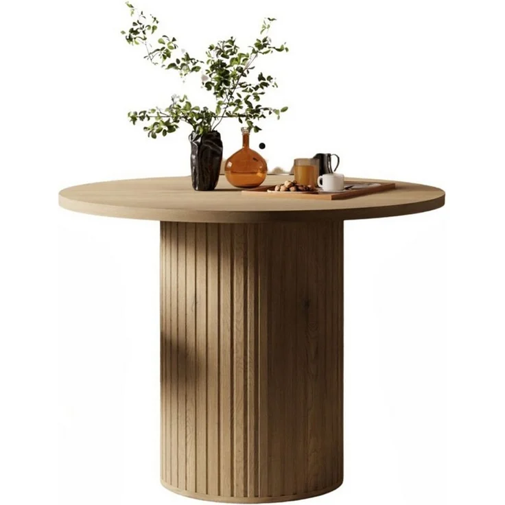 Compleo Esstisch rund, ausziehbar 100-188 cm, Küchentisch Beige oder Eiche cremona, MADE IN EU, Esszimmer modern ZANTO – Bild 1