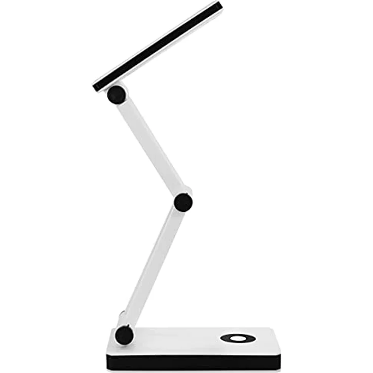 Eaxus® USB LED Schreibtischlampe, dimmbar und aufklappbar, edles Design in Weiß, 180 Lumen, flexibles Licht für Büro und Kinderzimmer – Bild 4