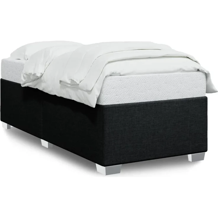vidaXL Bettgestell ohne Matratze Schwarz 80x200 cm Stoff 3284431 – Bild 1