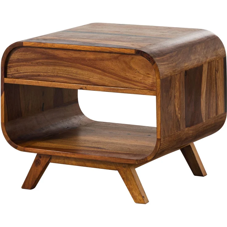 Couchtisch Sheesham 60 x 50 x 50 dunkelbraun lackiert MAILAND #230 – Bild 10