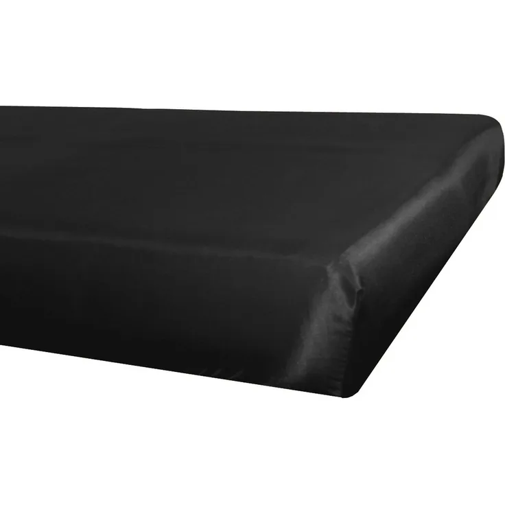 Spannbetttuch ca. 100x200 cm schwarz Glanz Satin anschmiegsam & edel beties