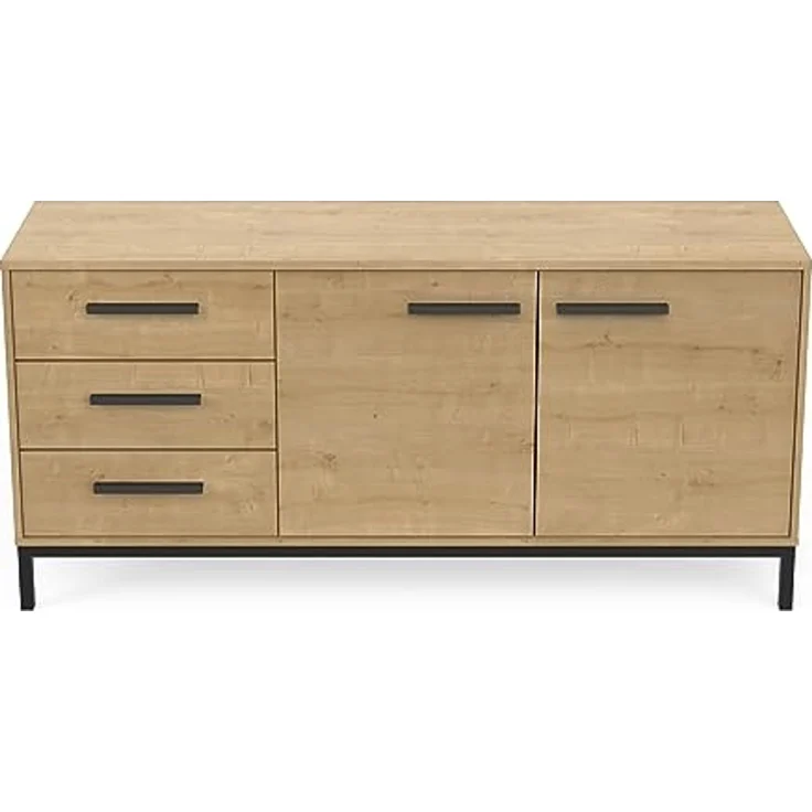 Calicosy 'CRAFT' Sideboard mit 2 Türen und 3 Schubladen, Eichedekor - L152,5 cm - Helles Holz – Bild 4
