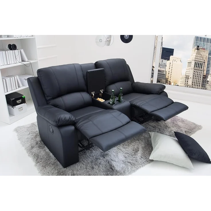 riess-ambiente TV-Sessel HOLLYWOOD 190cm schwarz - Kinosessel, Fernsehsessel, verstellbar (Einzelartikel, 1-St), Wohnzimmer · Cupholder · Kunstleder · modern · inkl. Liegefunktion – Bild 7