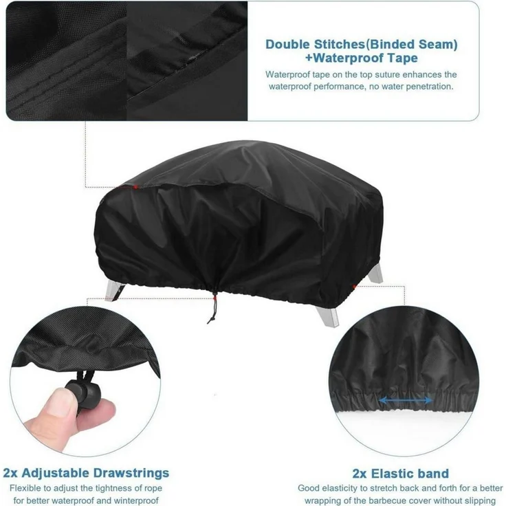 LuxusKollektion Grillabdeckhaube Grill Abdeckhaube für Weber Q100/Q120/Q1000/Q1200/Q1400 Gasgrill – Bild 4