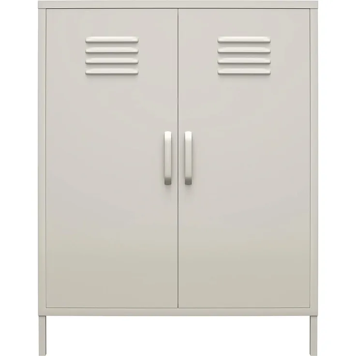 Dorel Home Queer Eye Bradford Metallschrank, Spind, Taupe, Einheitsgröße