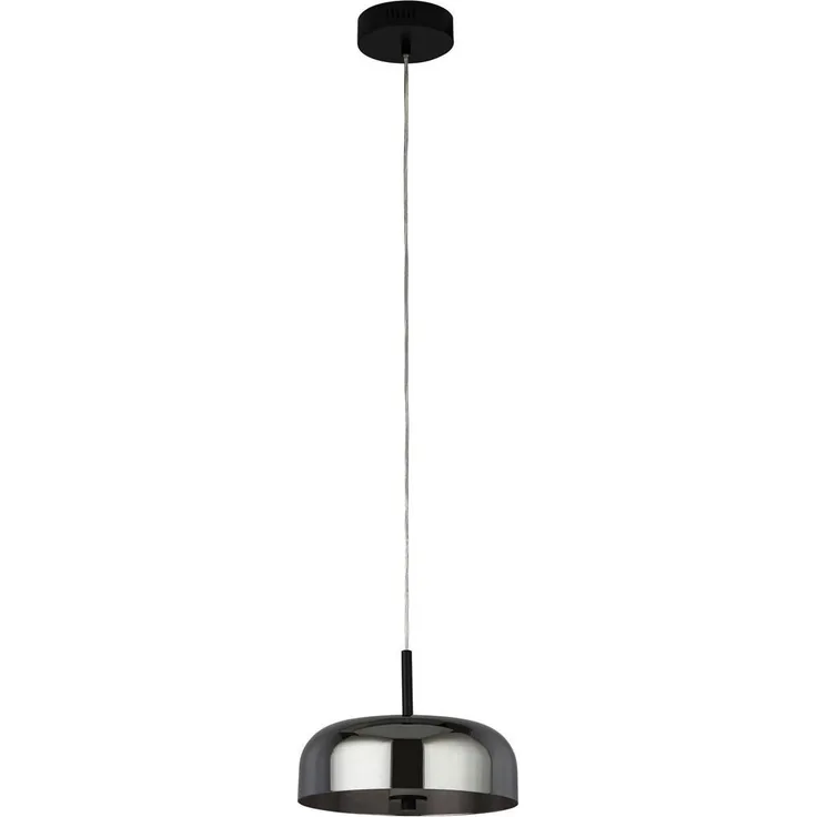 XXXL Led-Pendelleuchte, Schwarz, 21 cm, Metall, Glas, moderne Innenbeleuchtung