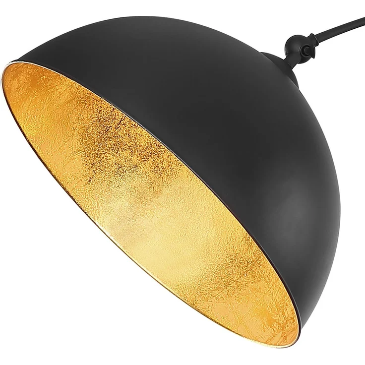 RGB LED Bogenstehleuchte mit Blattgold, schwarz matt, H 182 cm – Bild 7