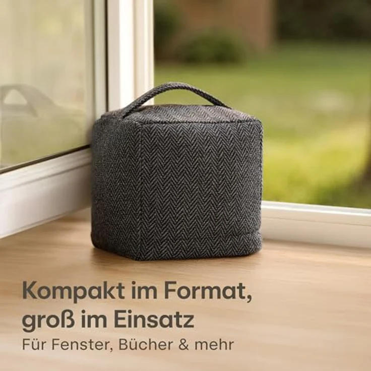 Praknu Bodentürstopper Türstopper Sack für Den Boden - Extra schwer 1Kg - mit Waschbarem (1 St), mit Tragegriff - Für Haus & Büro - mit rutschfesten Pads – Bild 8