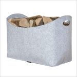 RUBBERNECK premium Filz Kaminholztasche XL hellgrau Tasche Holz Kaminholz