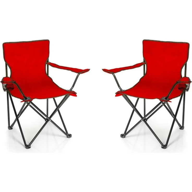 BigDean Campingstuhl 2x Faltstuhl Campingstuhl Anglerstuhl Getränkehalter Klappstuhl (Set, 2 St), Flexibel, Praktisch, Robust, Leicht, Tragbar – Bild 1