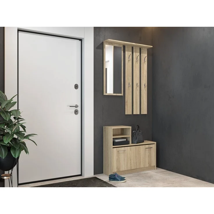 TOPESHOP GARDEROBEN-SET TRAUMGARDEROBE Laminierte Spanplatte Sonoma 85x180 cm (H 180 x T 24 x B 85 cm) – Bild 3