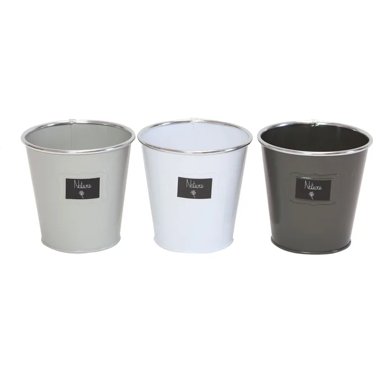 Übertopf Nature 3er Set Blumentopf Pflanzentopf Pflanzen Blumen Kübel Deko