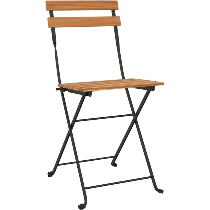 vidaXL 5-tlg. Bistro-Set Klappbar Massivholz Akazie und Stahl 3152098 – Bild 12