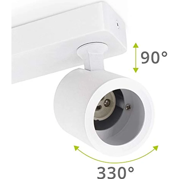 linovum LED Aufbaustrahler TENJO Deckenstrahler 3 flammig weiss Spots drehbar & schwenkbar, Leuchtmittel nicht inklusive – Bild 3