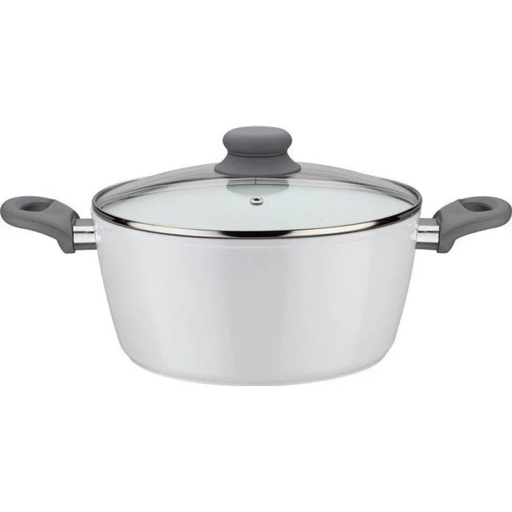 GSW Kochtopf Fiona, Aluminium, weiß mit Softtouch-Griff kratzfeste ILAG® CERAMICVeredelung, Induktion – Bild 2