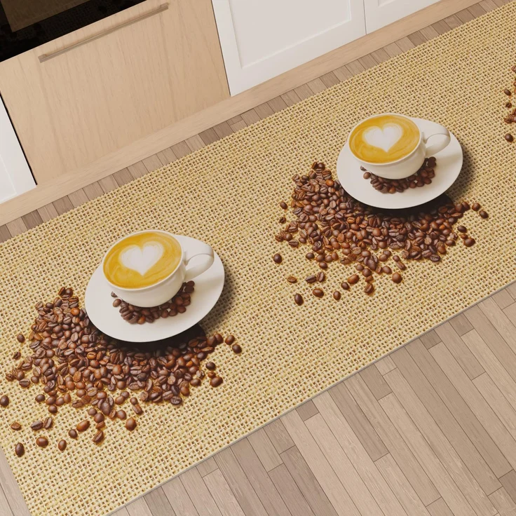 PETTI Artigiani Italiani TPCD-MS1180-CAFFE_Alto Läufer für die Küche, 100% hypoallergene Mikrofaser, Kaffee 2, 7 cm cm
