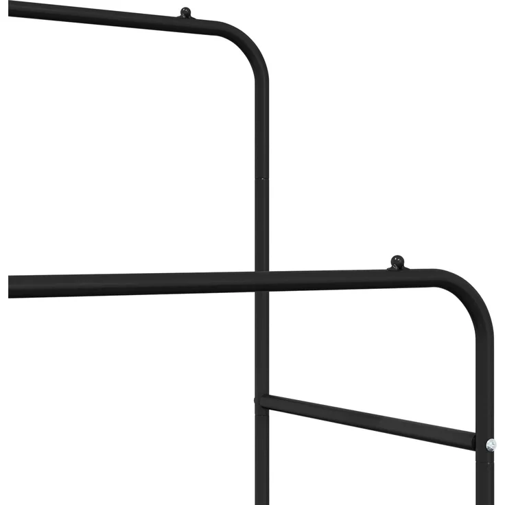 vidaXL Kleiderständer mit Regal Mit Rad Schwarz 80 x 53 x 156 cm 42021356 – Bild 7