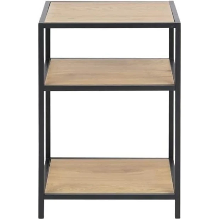 Selsey Seaford - Standregal/Beistellregal - Schwarz/Eiche - Industrial-Style - 63 cm hoch – Bild 3