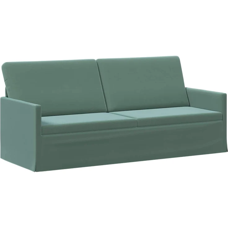 vidaXL 3-Sitzer Sofa Meergrün 190 x 81 x 82 cm Samt (V) 42041131 – Bild 2