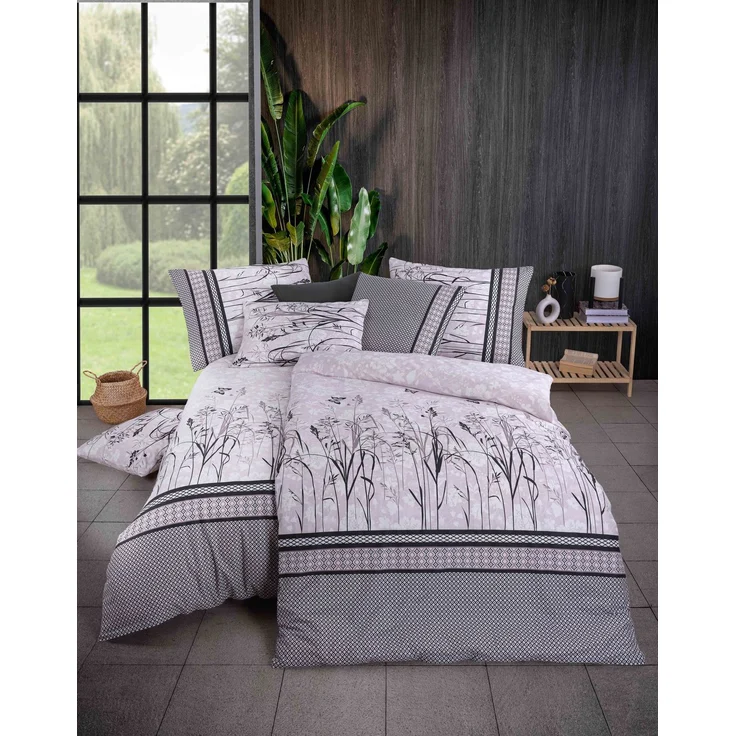 Renforce Bettwäsche Set 2 tlg. Tamara 135x200 cm + 80x80 cm Baumwolle