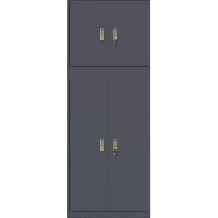 vidaXL Aufbewahrungsschrank 2 stk. Anthrazit 80 x 40 x 210 cm Stahl 3438743 – Bild 8