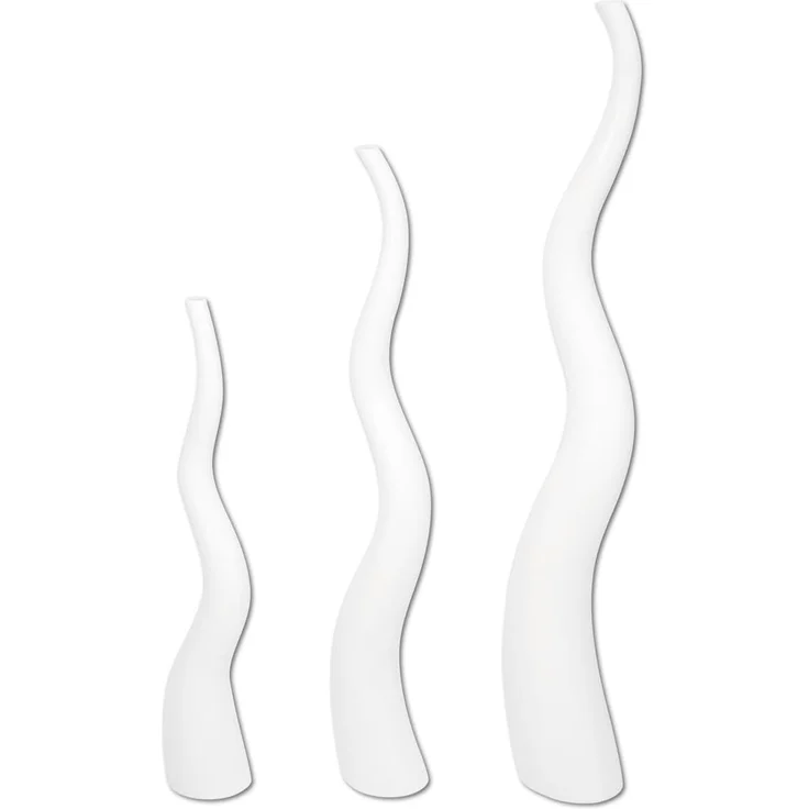 EUROPALMS Designvase WAVE-125, weiß – Bild 2