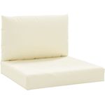 vidaXL Palettenkissen 2-tlg. Cremeweiß Oxford-Gewebe 361756