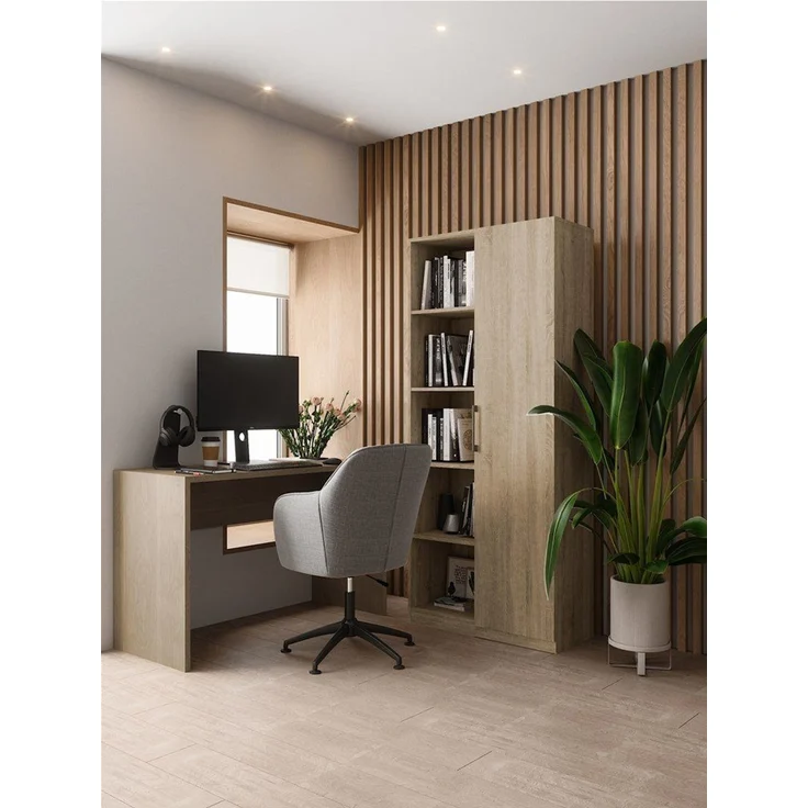 ibonto BÜCHERREGAL SONOMA-EICHE Halboffenes Bücherschrank (H 182 x T 30 x B 80 cm) – Bild 5