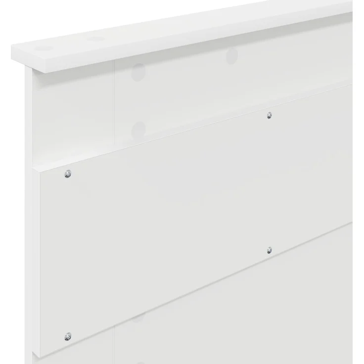 vidaXL Bettrahmen Weiß und Silber 75 x 190 cm Holzwerkstoff 3410043 – Bild 10