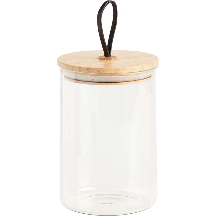6er Set Vorratsglas mit Bambusdeckel - Ø 11,2 x 16,3 cm – Bild 2