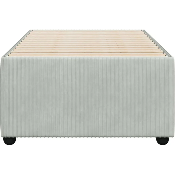 vidaXL Bettgestell ohne Matratze Hellgrau 90x190 cm Samt 3284976 – Bild 4