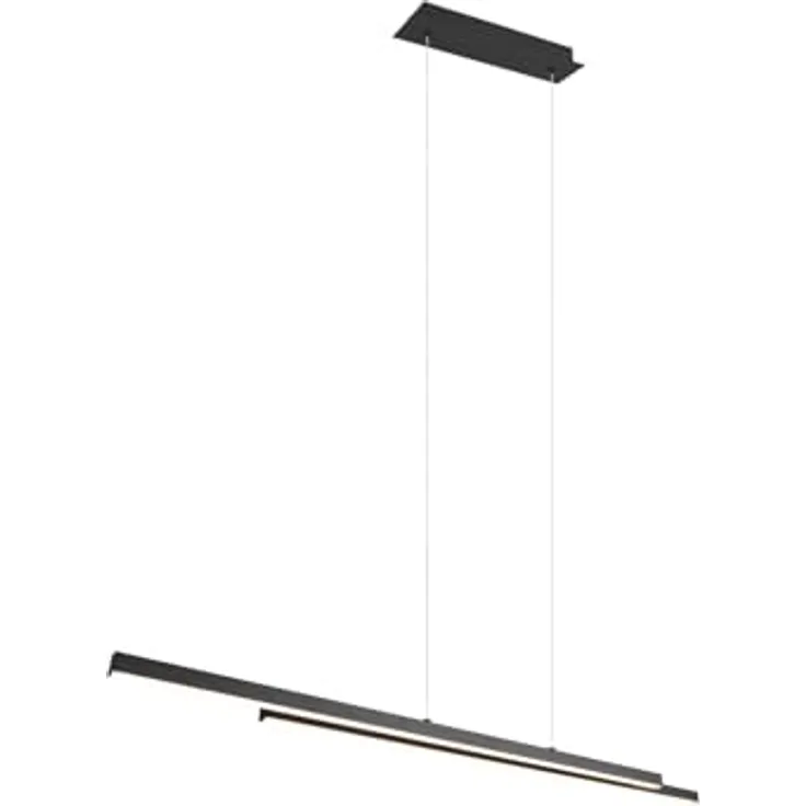 Trio Leuchten Pendelleuchte Odio 28W, LED in Schwarz mit warmweißem Licht (3000K), höhenverstellbar