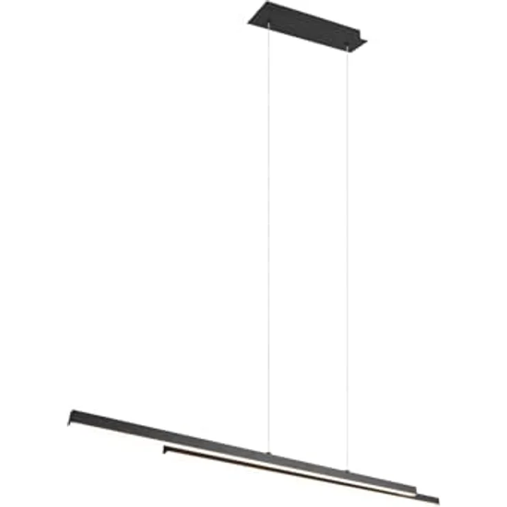 Trio Leuchten Pendelleuchte Odio 28W, LED in Schwarz mit warmweißem Licht (3000K), höhenverstellbar – Bild 1