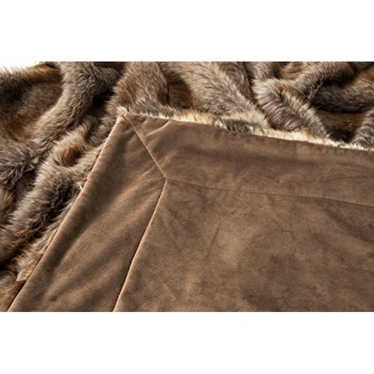 Wohndecke Felldecke (Kunstfell) Otter braun, Wohnen und Accessoires GmbH & Co. KG, Felloptik – Bild 8