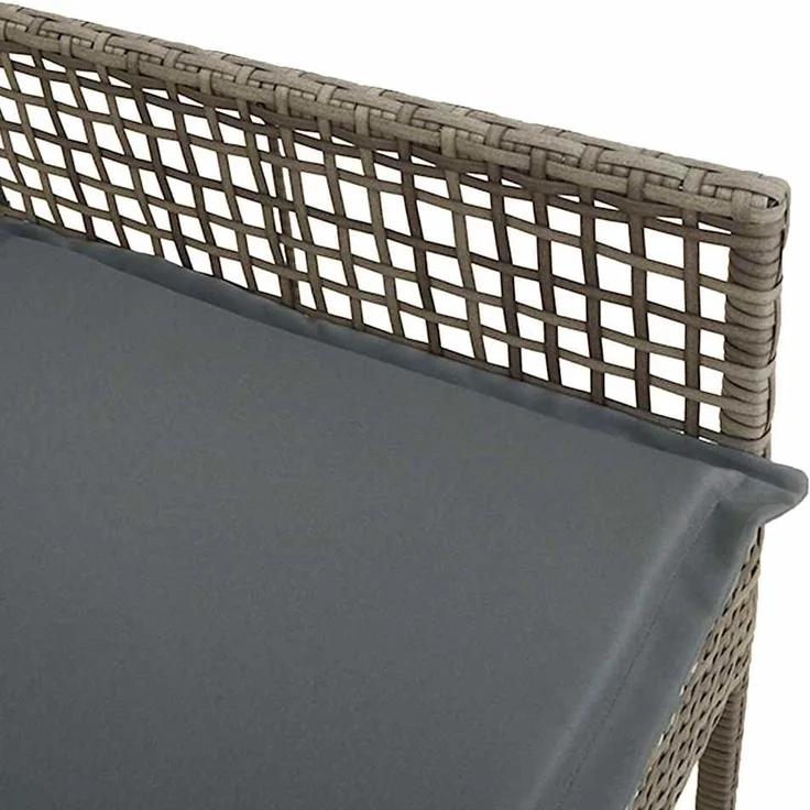 vidaXL Gartenstuhl mit Kissen 2 pcs Grau 55 x 53 x 85 cm Poly-Rattan 42003447 – Bild 8