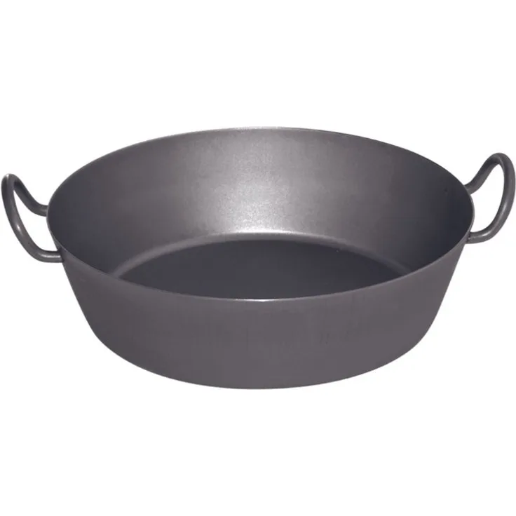Riess Eisen-Schnitzel/Servierpfanne, 2 Griffe, 24cm, grau