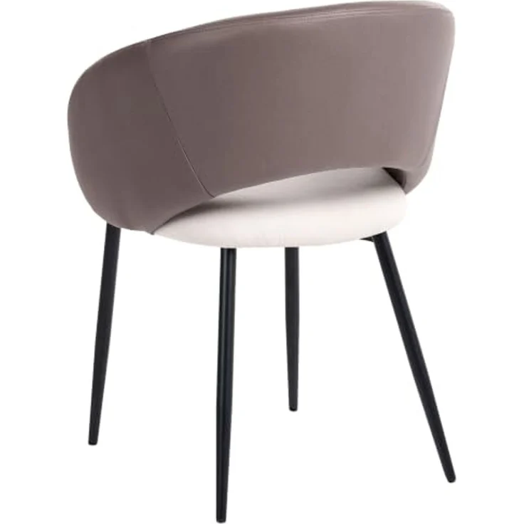 Set mit 2 Stühlen WALLA Stoff Braun – Bild 6
