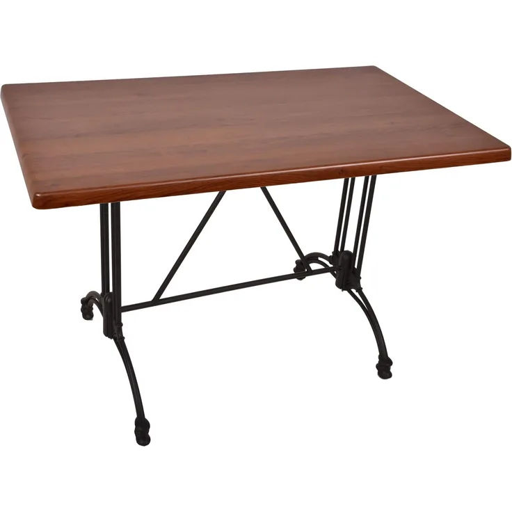 Bistrotisch JOANA 110x70cm Rechteckig Dunkelbraun Holz | Cafétisch Bartisch Gartentisch Outdoor-Esstisch