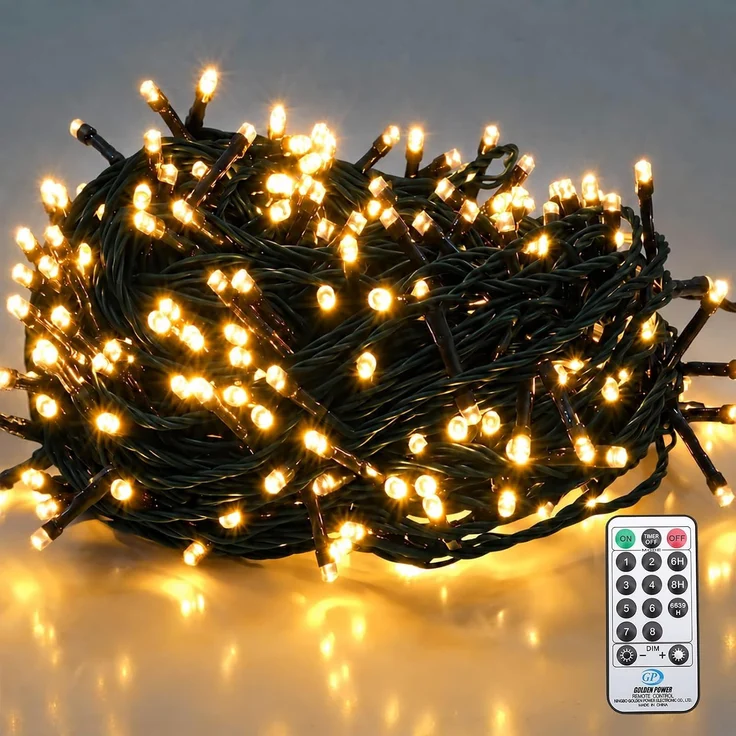 SALCAR 26m 360er LED Lichterkette Weihnachtsbaum (23m Lichterkette + 3m Stromkabel) Warmweiß – Bild 1