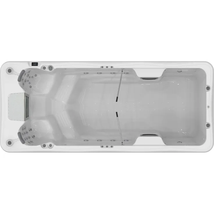 Wellis Amazonas W-Flow Life Swim Spa Außenwhirlpool inkl. Thermoabdeckung Sterling Silver